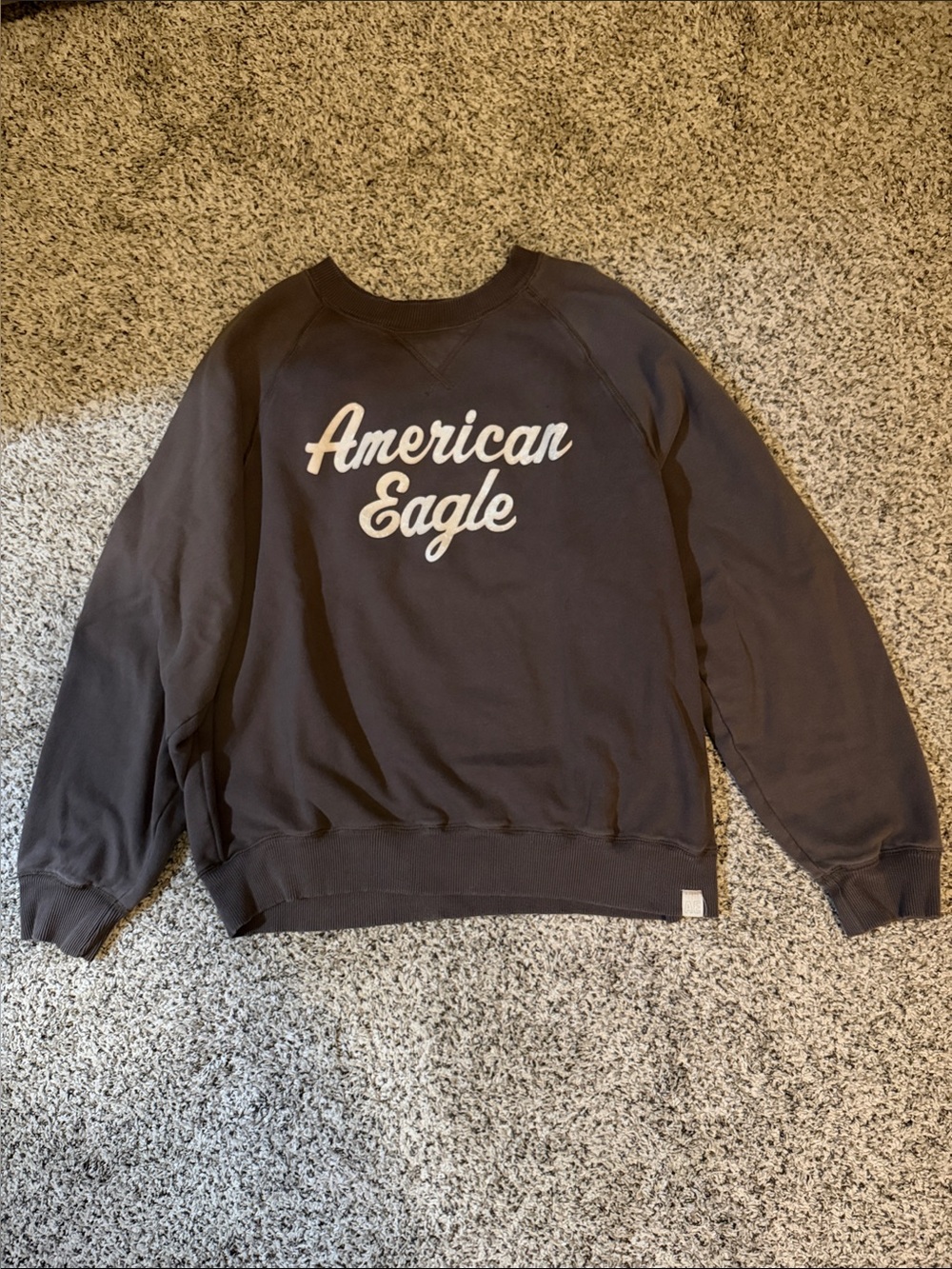 American Eagle size L Outfitters Women’s s Dark Brown Logo Sweatshirt